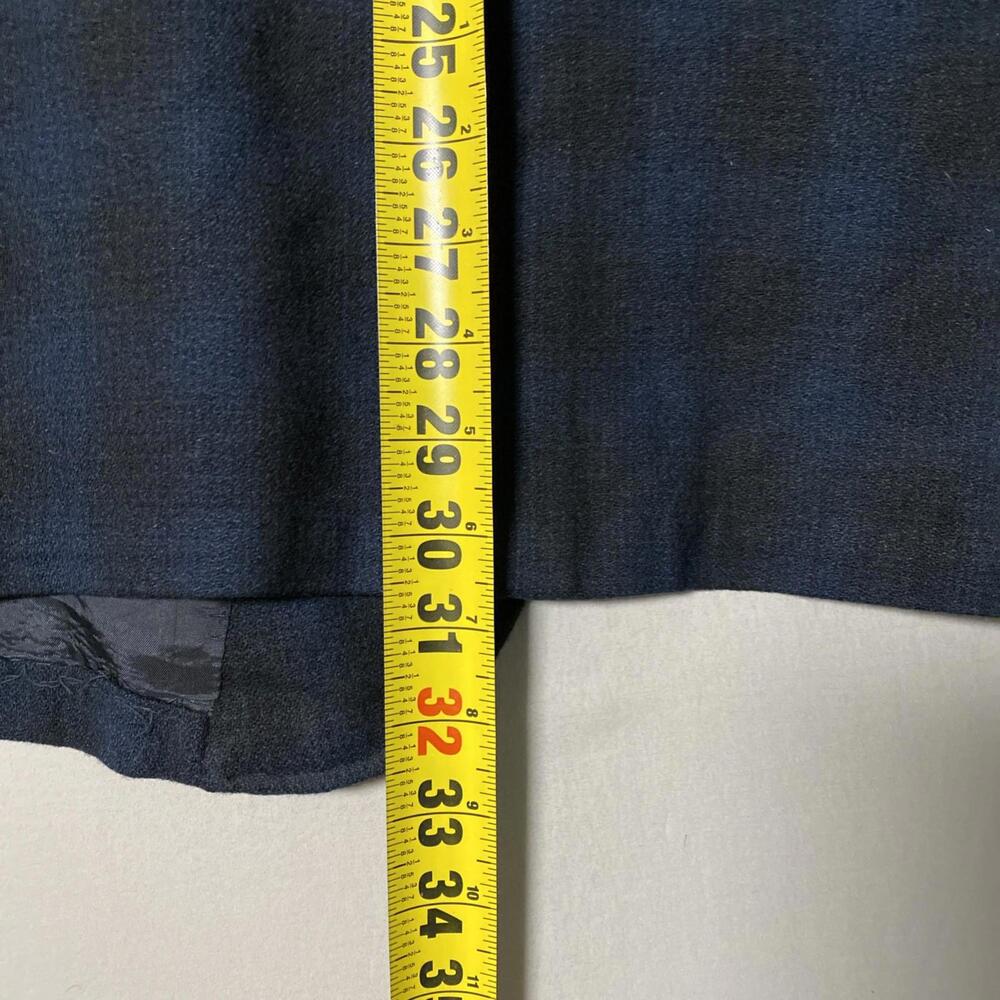 VTG CAMPUS SPORTS COAT BLAZER PLAID BLUE BLACK  WOOL Size 50-52 RARE - Picture 9 of 9